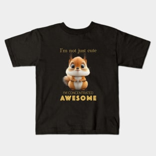 Squirrel Concentrated Awesome Cute Adorable Funny Quote Kids T-Shirt